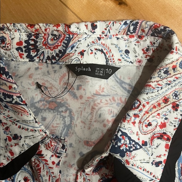 SPLASH Printed A-line Midi Dress with Long Sleeves - Picture 5 of 5